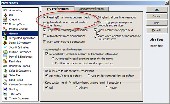 how to enter expenses in quickbooks with reminder