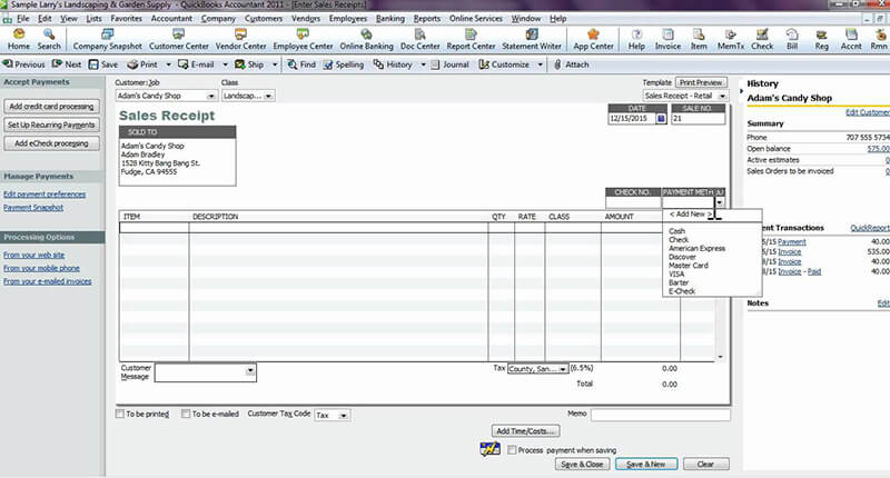All about Sales Receipts in QuickBooks - Williams CPA & Associates